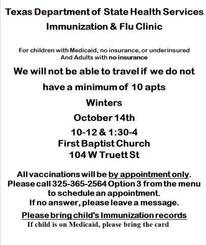 Imm Clinic - Winters October 2022